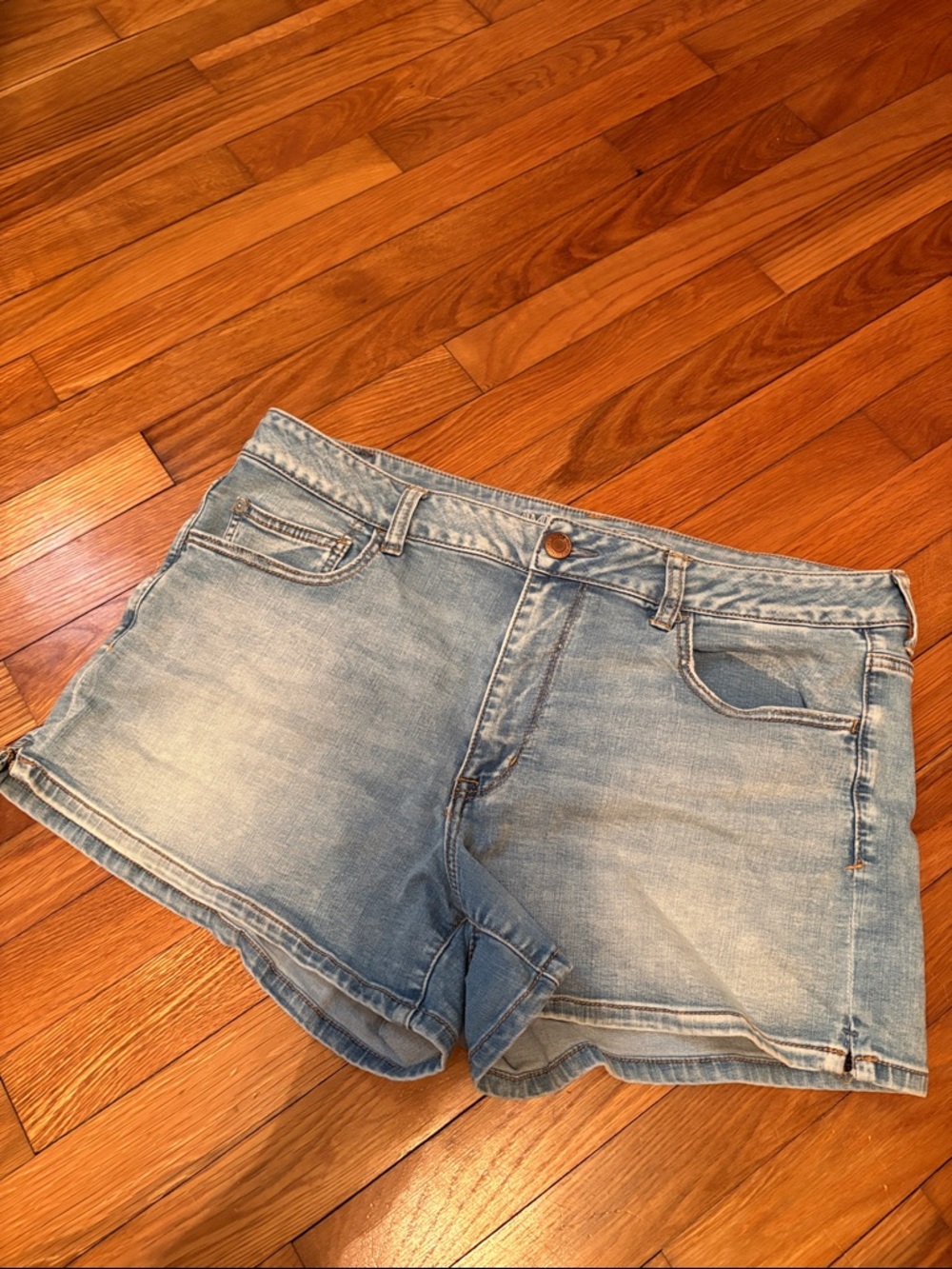American Eagle Outfitters Light Blue Denim Cutoff Shorts